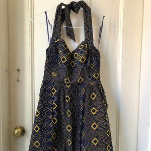 Edme & Esyllte Halter Tank Dress Geometric